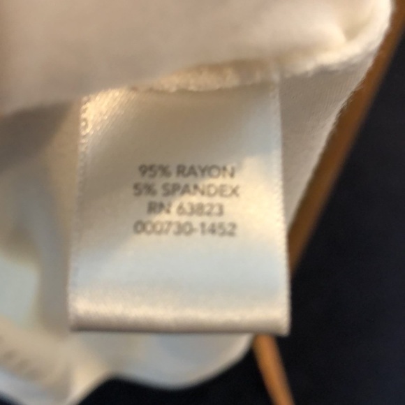 CJ Banks Metallic Embellished Off White Top 1X - Picture 5 of 6